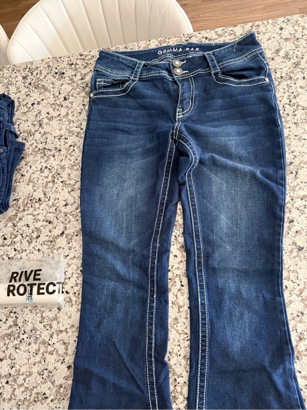 Gemma Rae Women's Dark Blue Flare Jeans